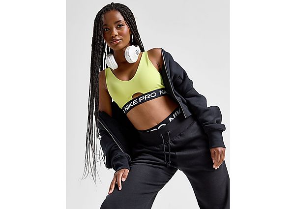 Nike Training Indy Plunge Sports Bra Yellow