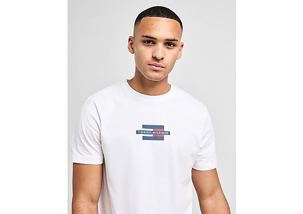 Tommy Hilfiger Strike Through Flag TShirt White