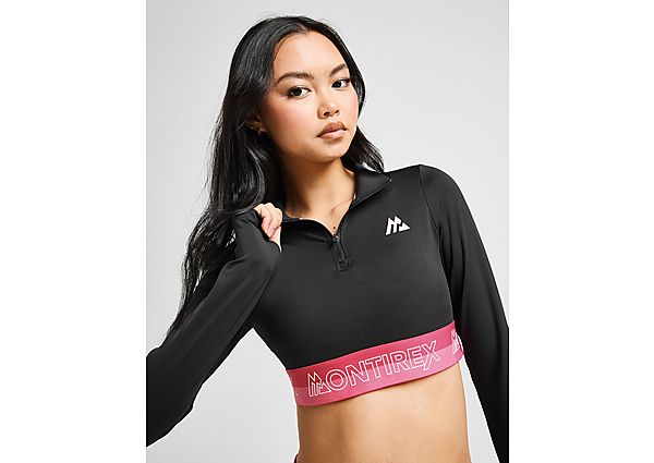 MONTIREX Icon Crop Zip Top Black