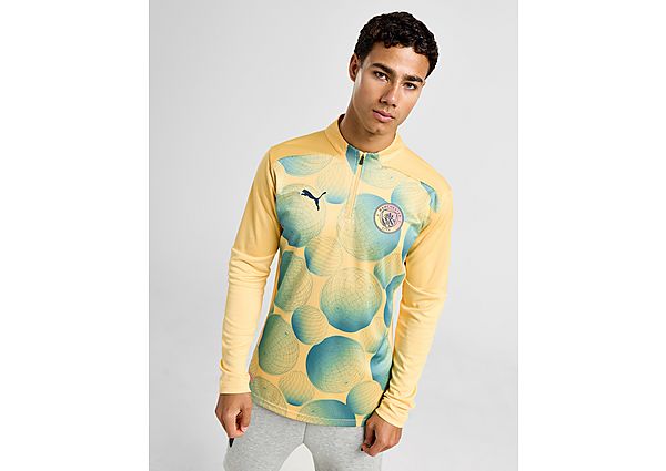 PUMA Manchester City FC Pre Match 1/4 Zip Top Yellow