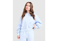 Nike Phoenix Crop Oversized Crew Sweatshirt blue