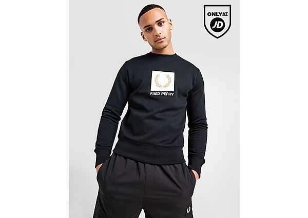 Fred Perry Logo Crew Sweatshirt Black