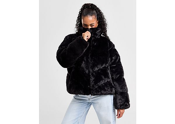 Nike Fur Jacket Black White