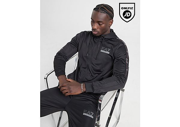 EA7 Emporio Armani Tape Poly Tracksuit Black