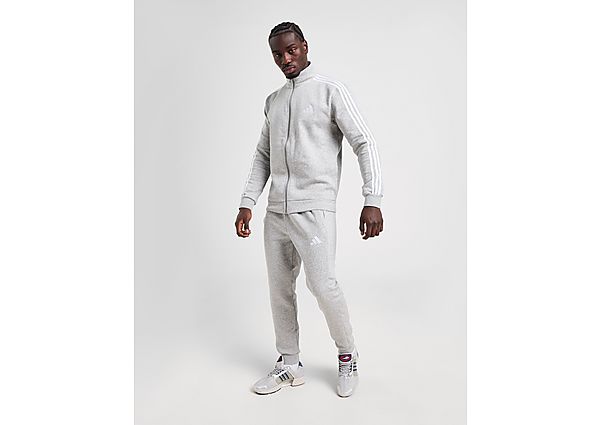 adidas Fleece 3Stripes Tracksuit Grey