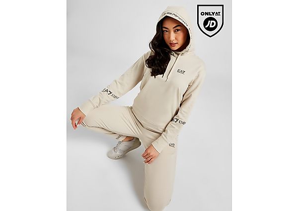 Emporio Armani EA7 Logo Hooded Tracksuit White