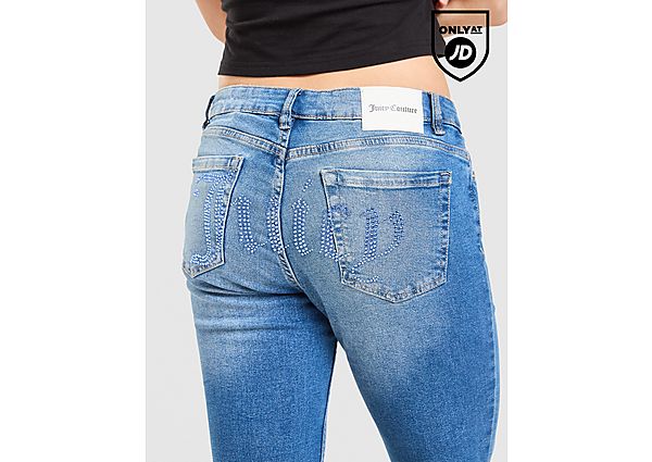 JUICY COUTURE Low Rise Diamante Denim Jeans