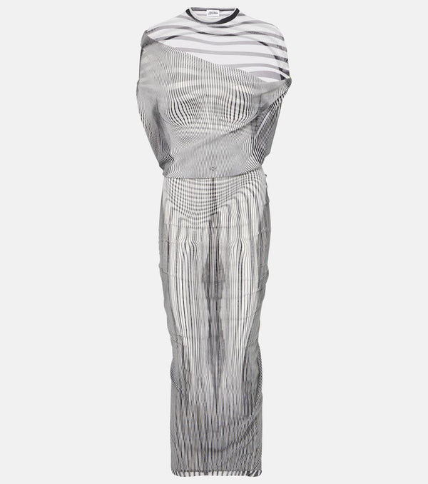 Jean Paul Gaultier Body Morphing draped tulle maxi dress