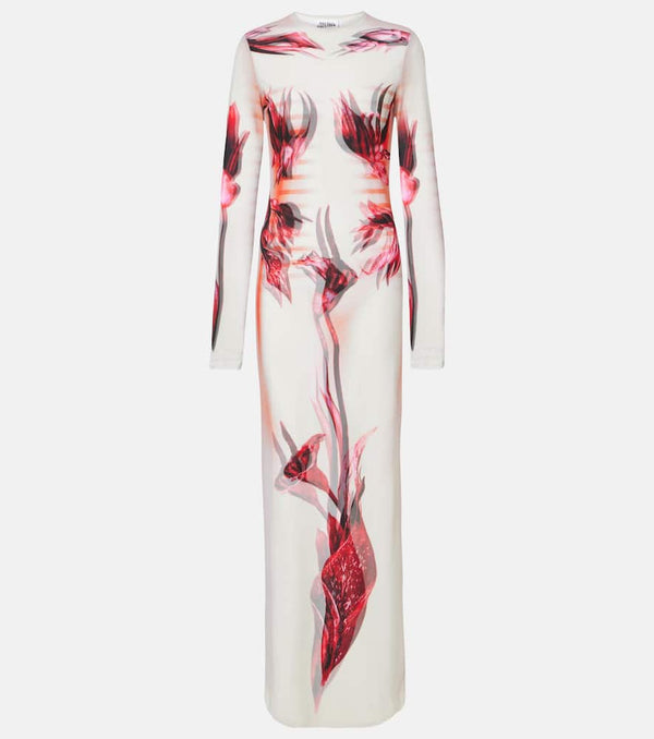 Jean Paul Gaultier Body Morphing Mariniere jersey maxi dress