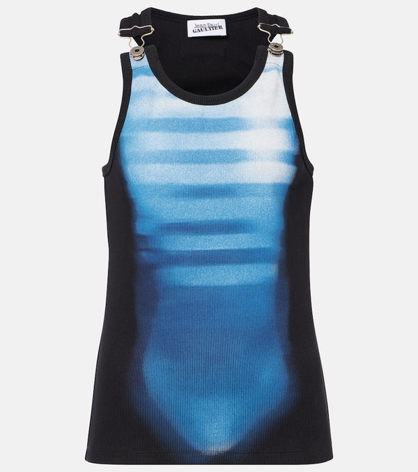 Jean Paul Gaultier Le Male printed cotton-blend jersey tank top