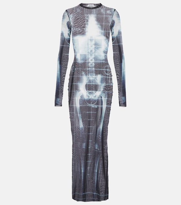 Jean Paul Gaultier Squeletor sheer tulle maxi dress