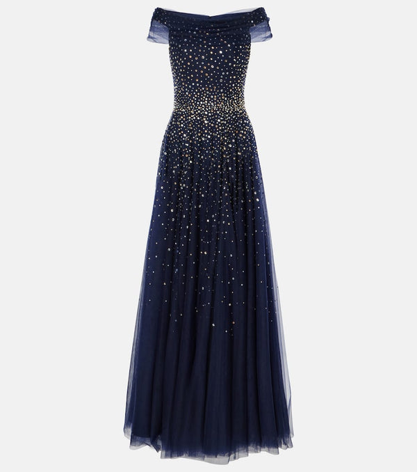 Jenny Packham Shayla crystal-embellished gown