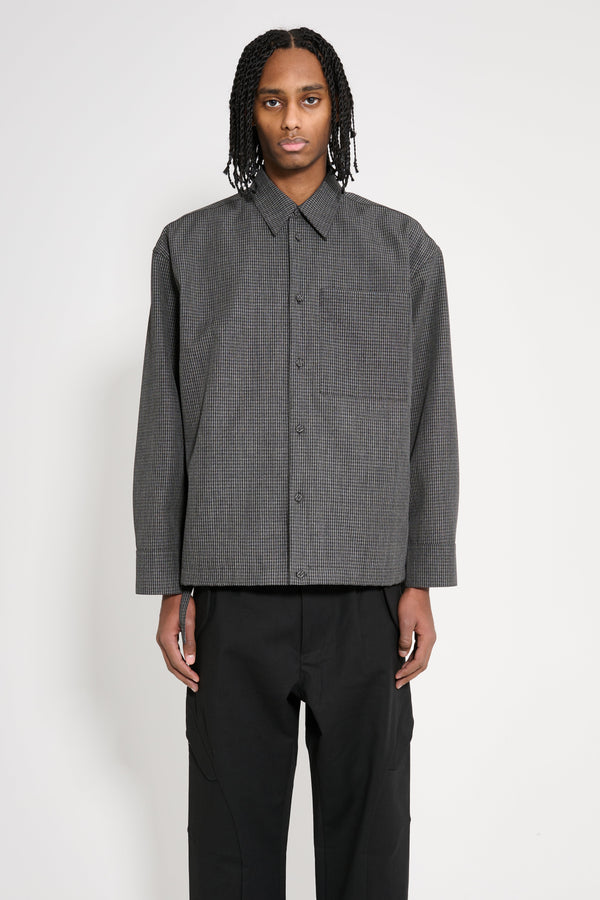 Jil Sander Wool Drawstring Overshirt Grey