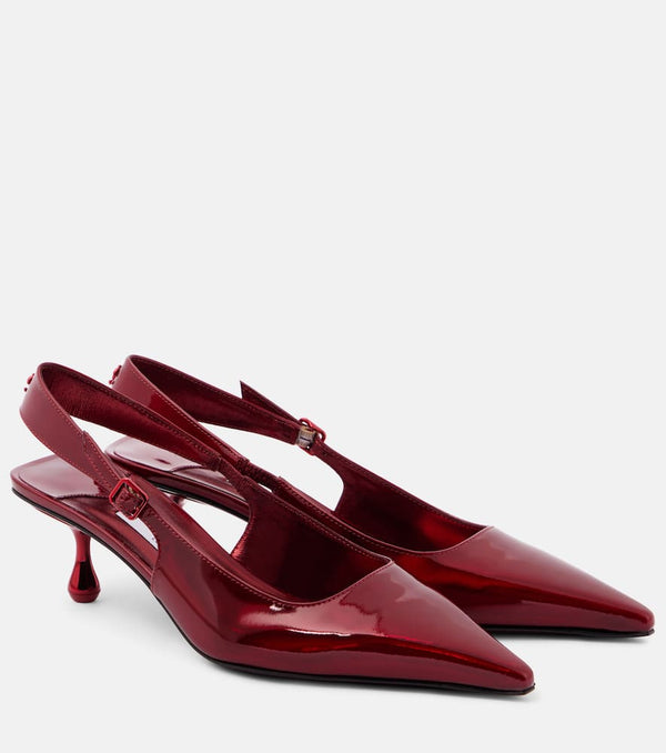 Jimmy Choo Amel 50 patent leather slingback pumps