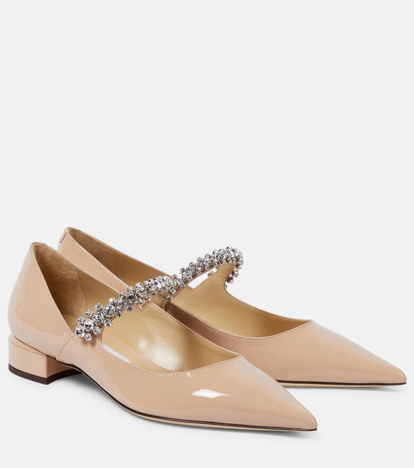 Jimmy Choo Bing 25 embellished patent leather pumps