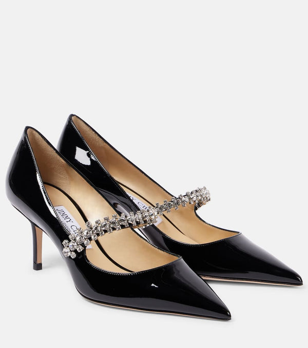 Jimmy Choo Bing 65 embellished patent leather pumps