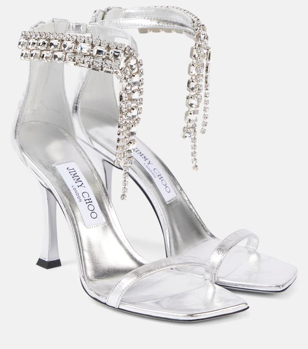 Jimmy Choo Verity 100 embellished leather sandals