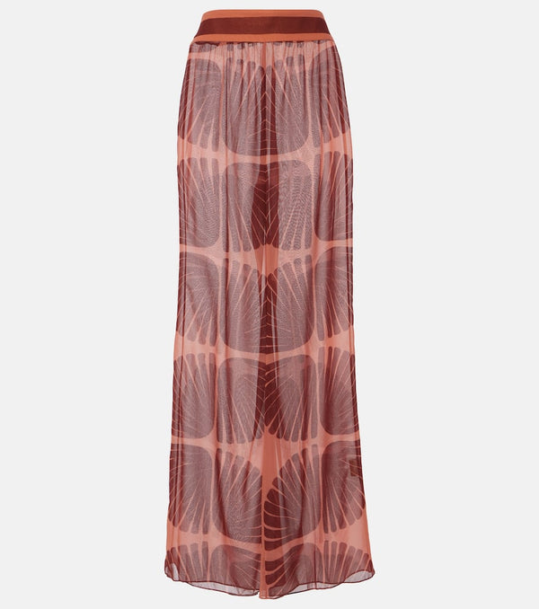 Johanna Ortiz Printed georgette wide-leg pants