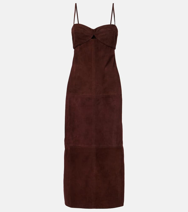 Johanna Ortiz Suede midi dress