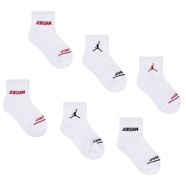 Jordan Ankle 6 Pack Socks White