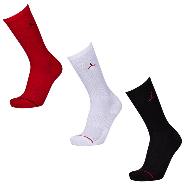 Jordan Everyday Cushioned Crew 3 Pack Socks Red