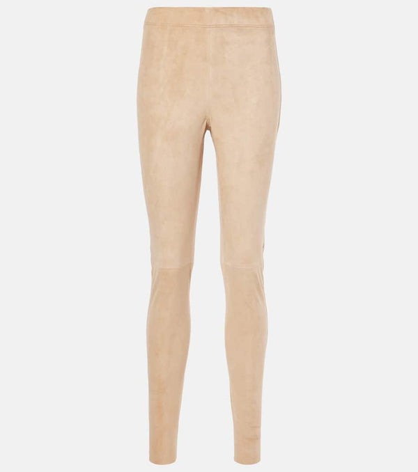 Joseph Mid-rise suede leggings