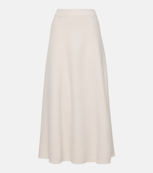 Joseph Ribbed-knit wool-blend midi skirt