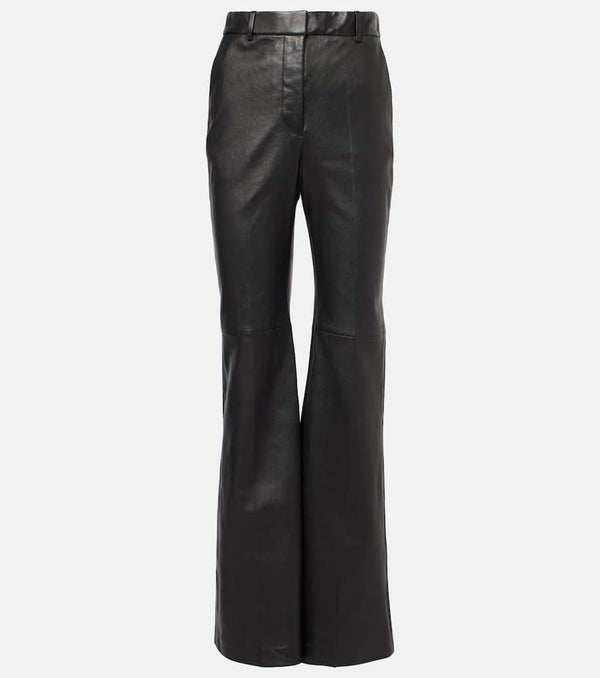 Joseph Tafira mid-rise leather flared pants