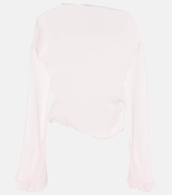 JW Anderson Asymmetric sheer draped blouse