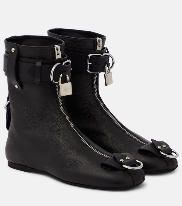 JW Anderson Lock leather ankle boots