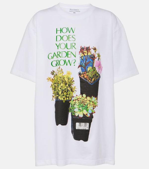 JW Anderson Printed oversized cotton jersey T-shirt