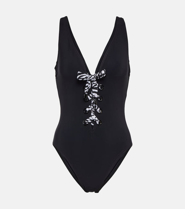 Karla Colletto Lucy lace-up swimsuit