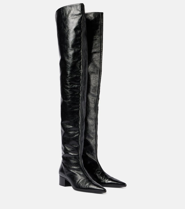 Khaite Andee leather over-the-knee boots