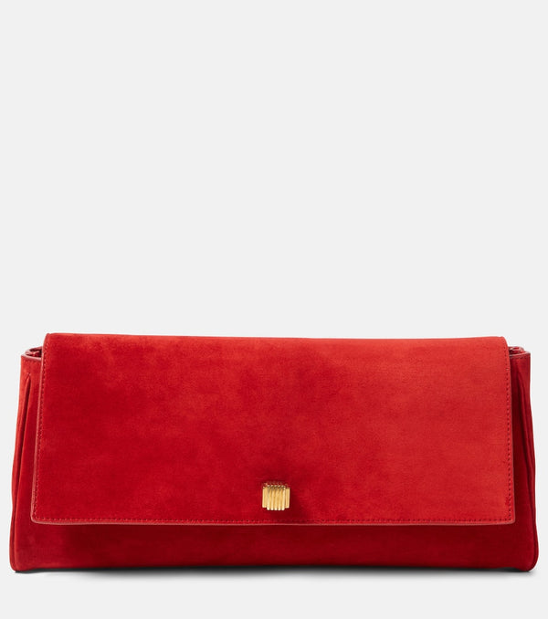 Khaite Audrey suede clutch