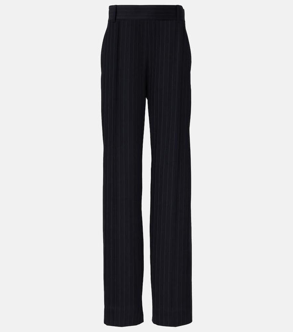 Khaite Cambie chalkstripe high-rise straight pants