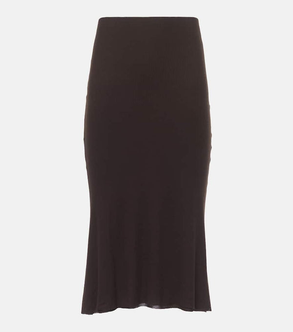 Khaite Leema jersey midi skirt