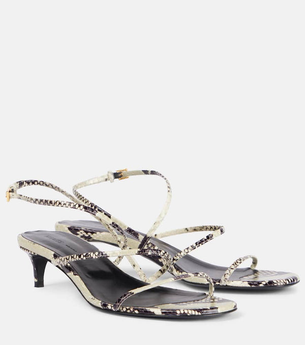 Khaite Loop 35 snake-effect leather sandals