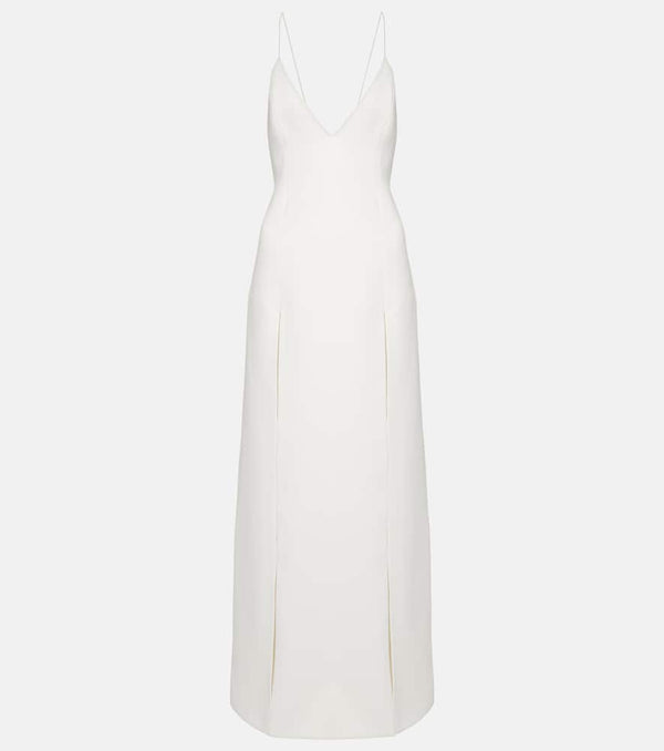 Khaite Nonya crêpe satin slip dress