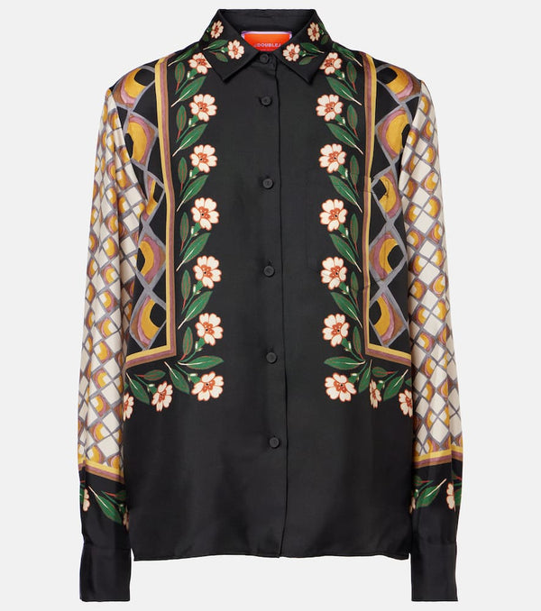 La DoubleJ Boy printed silk twill shirt