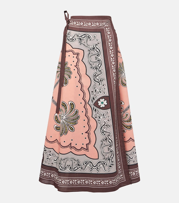 La DoubleJ Flipper printed cotton maxi skirt