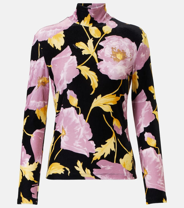 La DoubleJ Floral turtleneck top