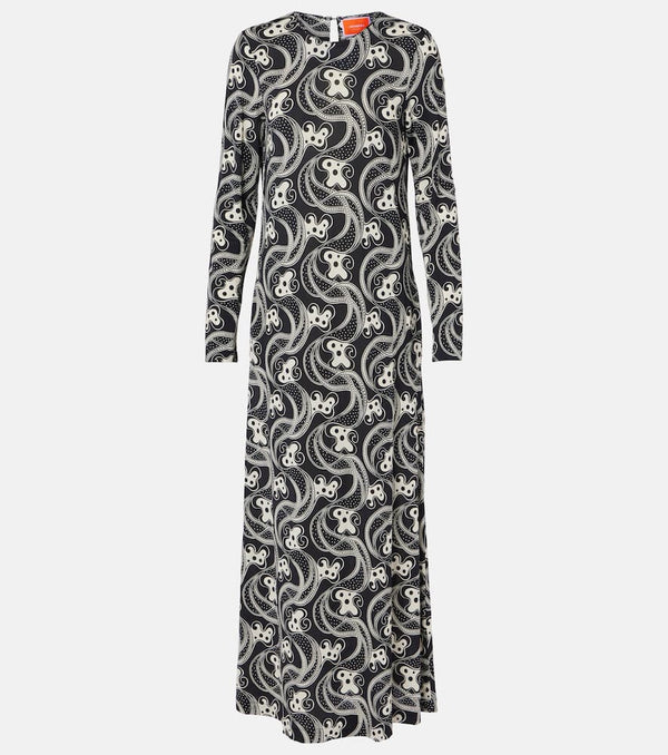 La DoubleJ Swing printed jersey midi dress