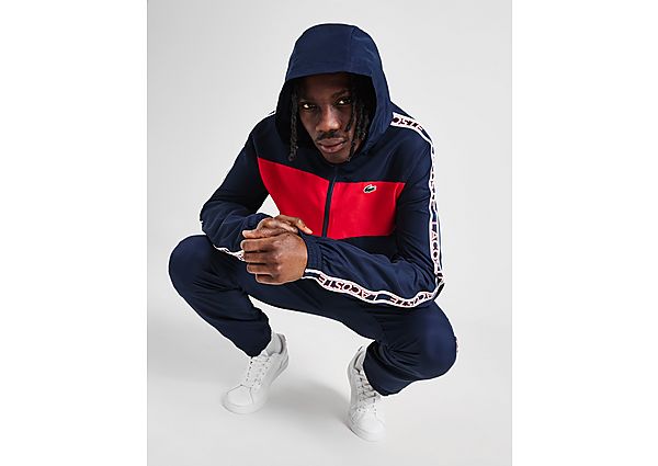 Lacoste Panel Woven Hoodie  Blue