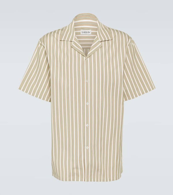 Lanvin Striped cotton bowling shirt