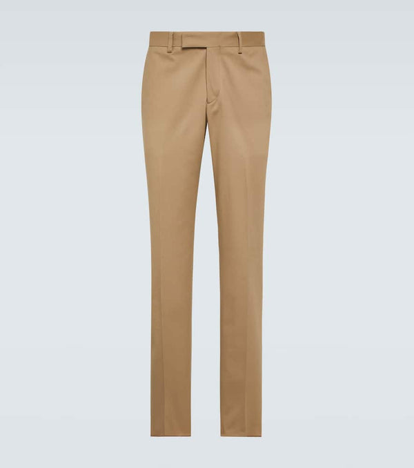 Lardini Mid-rise cotton chinos