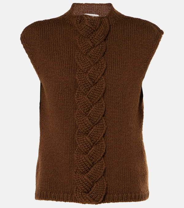 Lemaire Braided wool-blend sweater vest