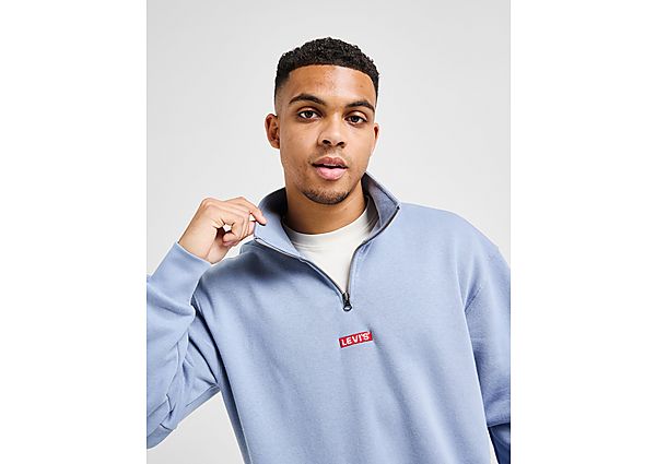 LEVI' 1/2 Zip Baby Logo Sweatshirt  Blue