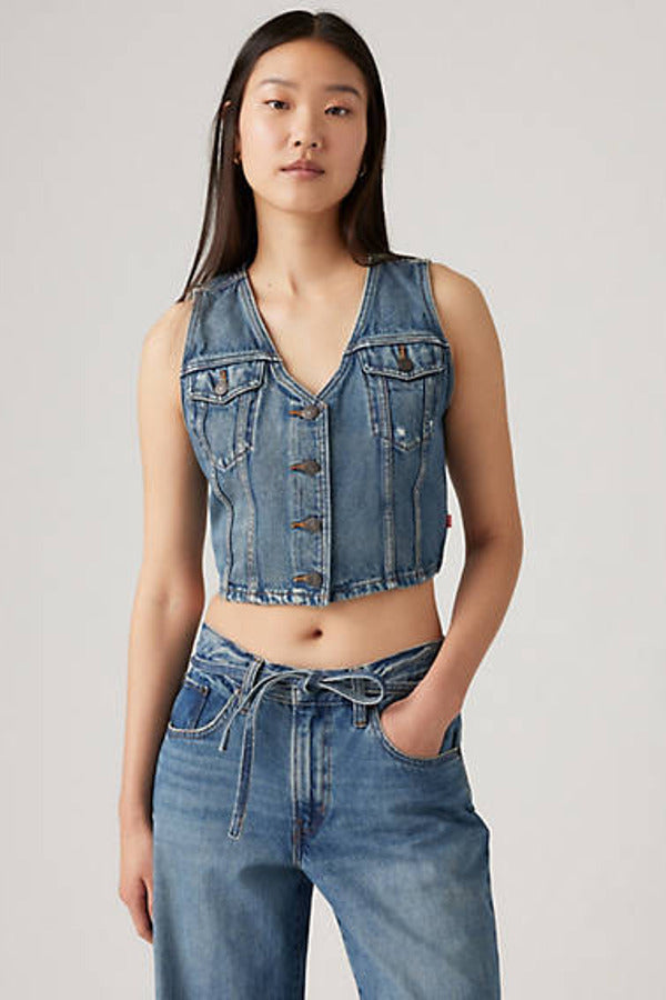 Levi's Bella Denim Corset Blue