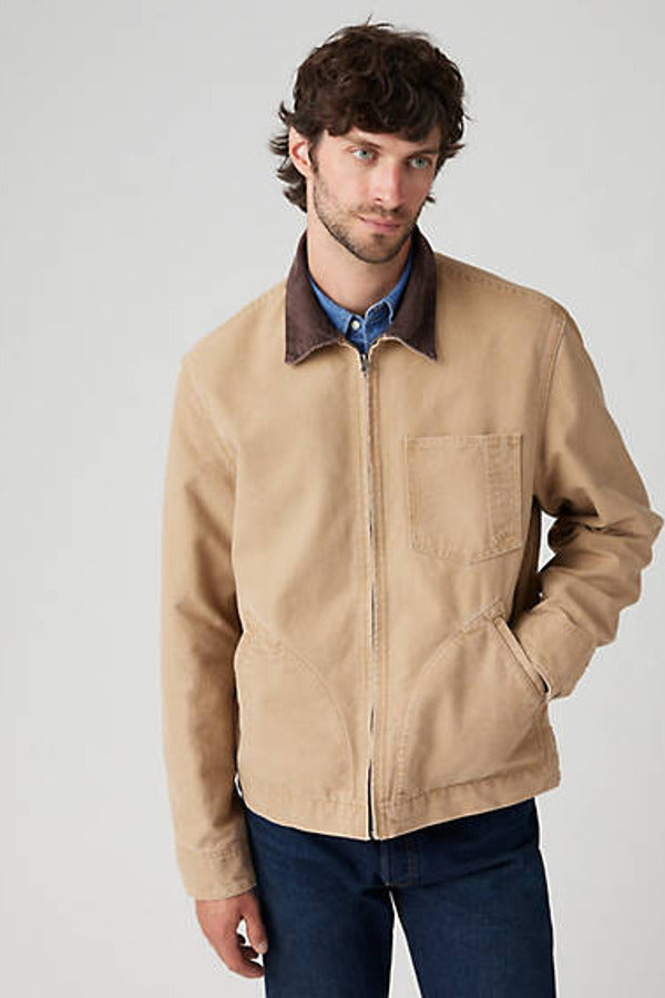 Levi's Full Zip Mechanics Jacket - Beige / Scary Tiger'S Eye