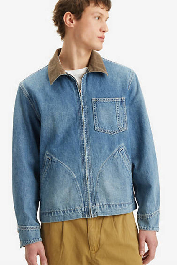 Levi's Full Zip Mechanics Trucker Jacker Blue